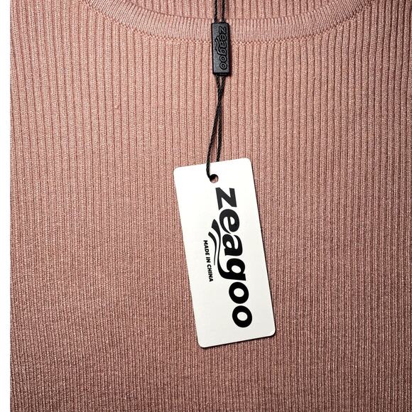 Dusty Rose Pink - Ribbed Sweater Shirt - NWT! - Picture 5 of 9